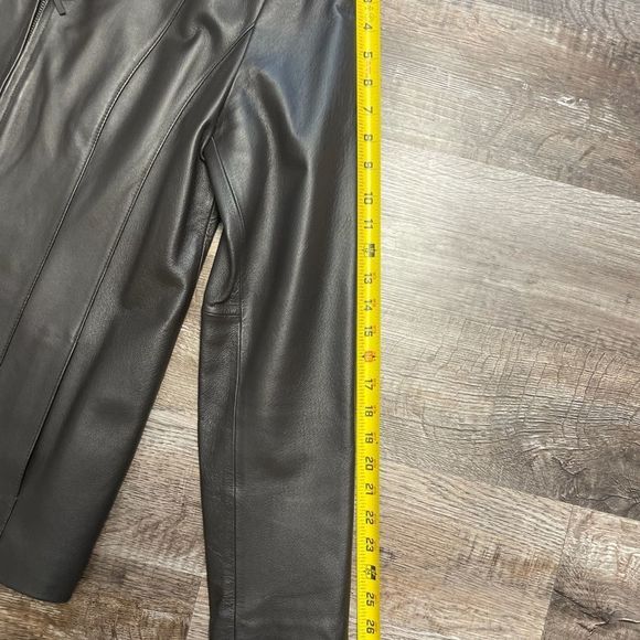 Women's Leather Coat by East Fifth: Medium Tall - Picture 7 of 11